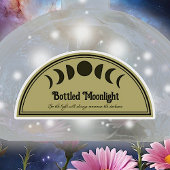 2" x 4"半円月面ボトルラベル シール