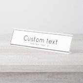 2" x 8" 名入れ デスクネームプレート (正面)