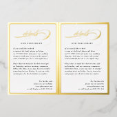 2 X DIY金ゴールド詳細フォーマルフレー結婚ム 箔招待状 (正面)