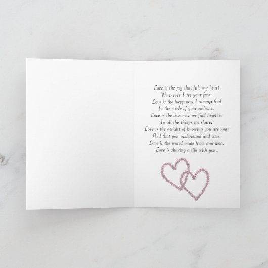 2 year Anniversary card for a husband カード (内部)