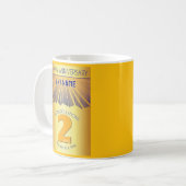 2 Year Sober Anniversary | Golden Ray 12 Step コーヒーマグカップ (正面左)