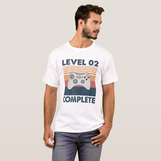 2 Year Wedding Anniversary For Him Her Level 2 Com Tシャツ (正面フル)