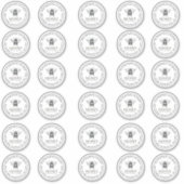 2" Your Name Here Editable White Honey Jar Bee シール (正面)