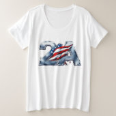 2Aウィメンズプラスサイズティー プラスサイズTシャツ (デザイン正面)