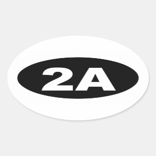 2Aシール(黒) 楕円形シール
