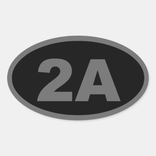 2Aステルスステッカー 楕円形シール (正面)