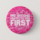 2A秒保護第1フリースピーチガン 缶バッジ (正面)