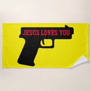 2A - JESUS LOVES YOUビーチタオル ビーチタオル