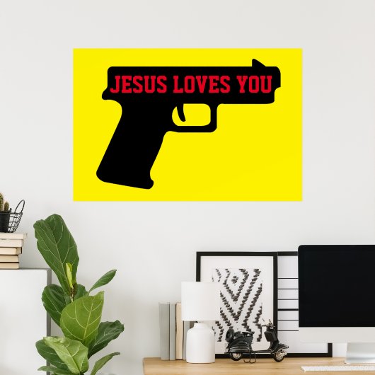 2A - JESUS LOVES YOU Poster ポスター (ホームオフィス)
