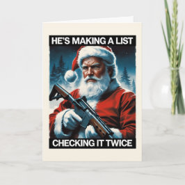 2A Santa Christmas Card | Gun Rights Holiday カード