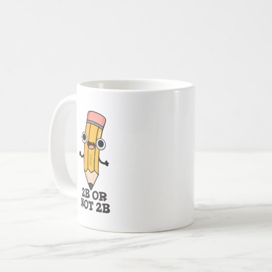2Bまたは2Bではない2Bシェークスピアおもしろい鉛筆パン コーヒーマグカップ (正面左)