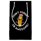 2B忘れのプ素晴らしンおもしろいダークBG禁止 スモールペーパーバッグ (正面)