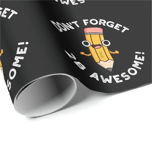 2B忘れのプ素晴らしンおもしろいダークBG禁止 ラッピングペーパー (ロールコーナー)