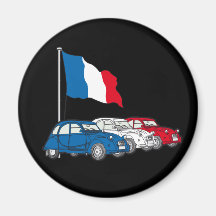 2CVデウシボーフランスのトリコレ国旗