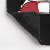 2CVドリーOldtimer赤 マウスパッド (コーナー)