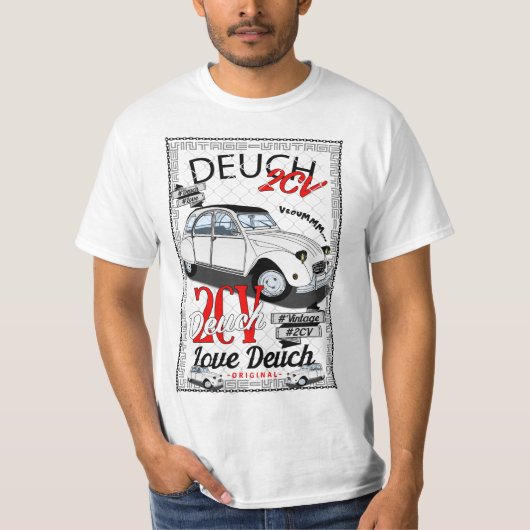 2CV affiche Tシャツ (正面)