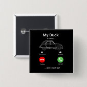 2CV Deux Chevaux電話おもしろいポストカ頭が切れるード 缶バッジ (正面&裏面)