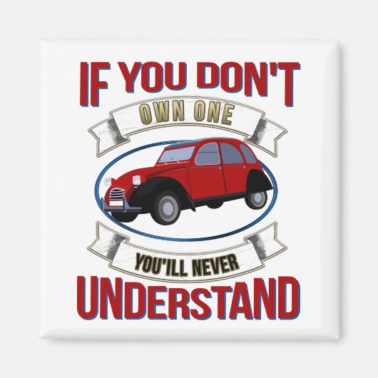 2CV Deux Chevaux Oldtimer マグネット (正面)