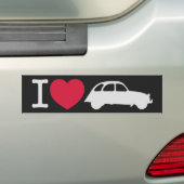 2CV I love Deux Chevaux Oldtimer フランスの Cars バンパーステッカー (車上)