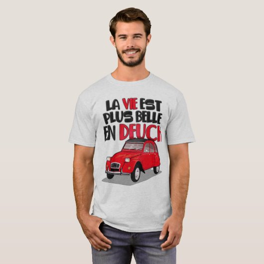 2cv La vie est belle Tシャツ (正面フル)