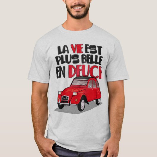 2cv La vie est belle Tシャツ (正面)