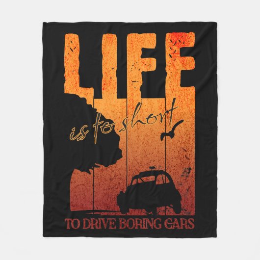 2CV Oldtimer退屈な車を駆動するには短い寿命である フリースブランケット (正面)