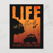 2CV Oldtimer退屈な車を駆動するには短い寿命である ポストカード (正面)