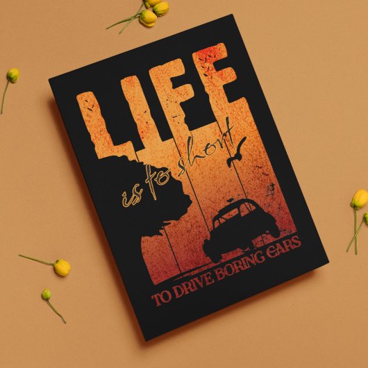 2CV Oldtimer退屈な車を駆動するには短い寿命である ポストカード