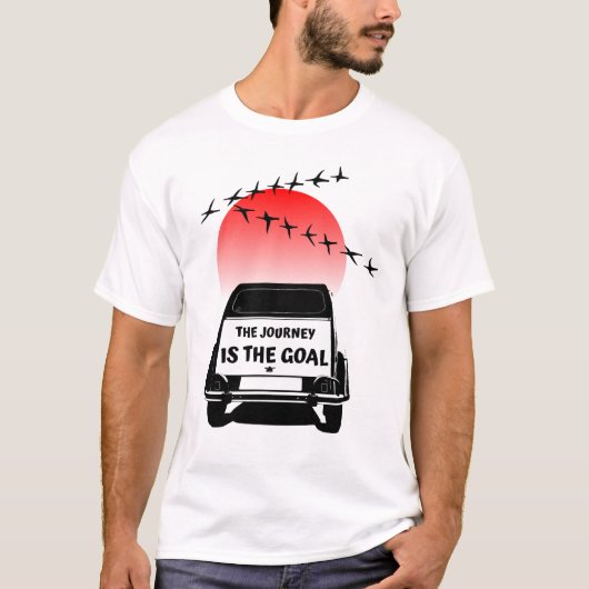 2CV Oldtimer Sunset – 旅はゴール Tシャツ (正面)