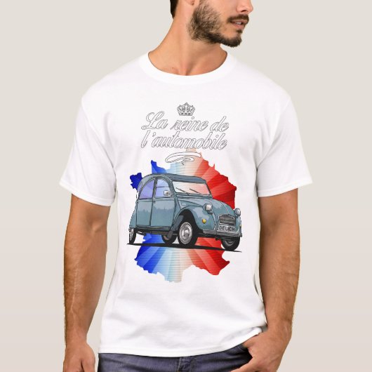 2CV Reine de l'automobile Tシャツ (正面)