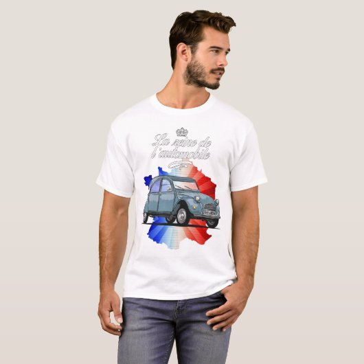 2CV Reine de l'automobile Tシャツ (正面フル)