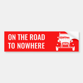 2CV 'ROAD TO NOWHERE'バンパーステッカー バンパーステッカー