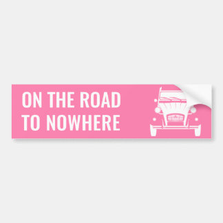 2CV 'ROAD TO NOWHERE'バンパーステッカー バンパーステッカー