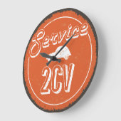 2CV Service Vintage ラージ壁時計 (傾斜)