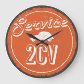 2CV Service Vintage ラージ壁時計 (正面)