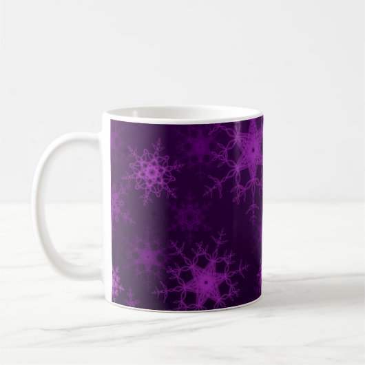 2dイラストレーション抽象芸術雪片聖クリストム コーヒーマグカップ (左)