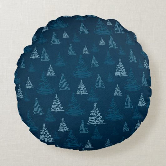 2dイラストレーション抽象芸術雪片聖クリストム ラウンドクッション (正面)