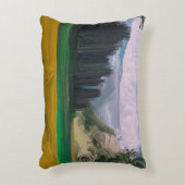 2dイラストレーション油絵風景画 アクセントクッション (正面(垂直))