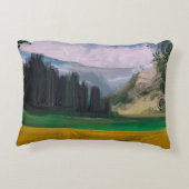 2dイラストレーション油絵風景画 アクセントクッション (裏面)