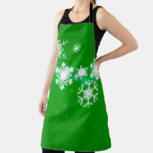 2dイラストレーション背景に雪片。ホリー・チ エプロン (インサイチュ)