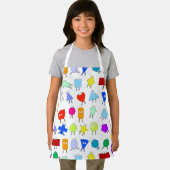 2Dカラフルおよび3D幾何形状パターン子供へ エプロン (インサイチュ)