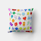 2Dカラフルおよび3D幾何形状パターン子供へ クッション (裏面)