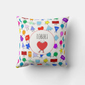 2Dカラフルおよび3D幾何形状パターン子供へ クッション (裏面)