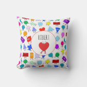 2Dカラフルおよび3D幾何形状パターン子供へ クッション (正面)