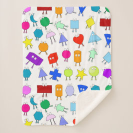 2Dカラフルおよび3D幾何形状パターン子供へ シェルパブランケット