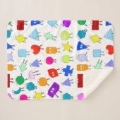 2Dカラフルおよび3D幾何形状パターン子供へ シェルパブランケット (正面(横))