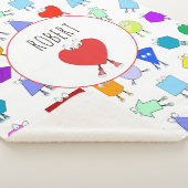 2Dカラフルおよび3D幾何形状パターン子供へ シェルパブランケット (3/4)