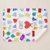 2Dカラフルおよび3D幾何形状パターン子供へ シェルパブランケット (正面(横))