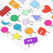 2Dカラフルおよび3D幾何形状パターン子供へ ショートテーブルランナー (コーナー)