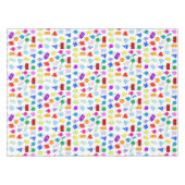 2Dカラフルおよび3D幾何形状パターン子供へ テーブルクロス (正面(横))